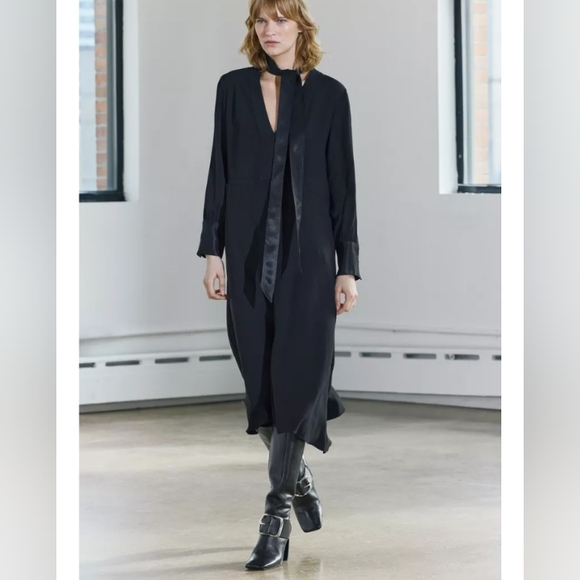 Zara ZW Collection Dress with Tie Detail - Picture 1 of 6